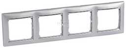 VALENA Ramka poczwórna pozioma ALUMINIUM/SREBRO Legrand 770354