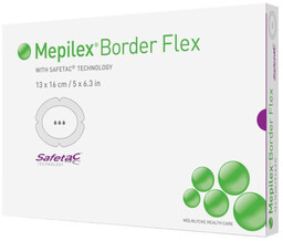 MÖLNLYCKE MEPILEX BORDER FLEX OVAL 13x16 cm Opatrunek