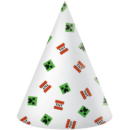 Czapeczki urodzinowe Minecraft - 6 szt.