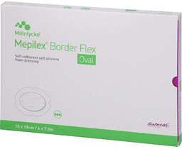 MÖLNLYCKE MEPILEX BORDER FLEX OVAL 15x19 cm Opatrunek