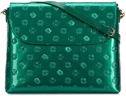 Damska listonoszka z metalicznej skóry lakierowanej duża zielona