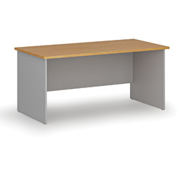 Biurko PRIMO GRAY, 160x80 cm, szary/buk