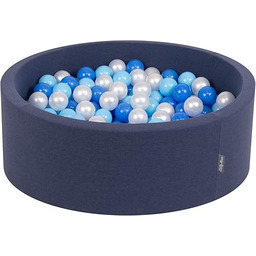 KiddyMoon Suchy Basen 90X30cm/300 Piłek 7Cm, Okrągły Miękki