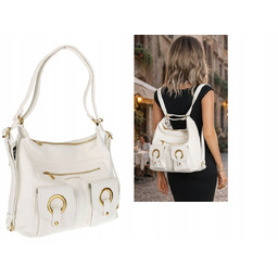 Torebka Damska Shopper Plecak Miejska 2w1 Worek