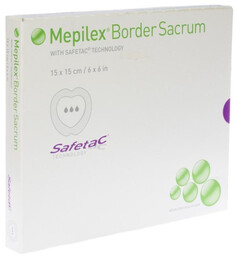 MÖLNLYCKE MEPILEX BORDER SACRUM 15x15 cm Opatrunek