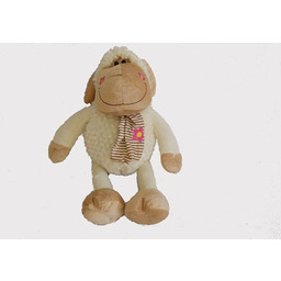 Sun-Day, Owieczka biało-brązowa z szaliczkiem, maskotka, 30 cm