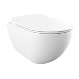 Miska WC podwieszana RIMLESS 355x400x510 mm z deską