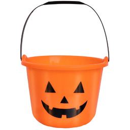 Wiaderko pomarańczowe Dynia na Halloween - 19 x