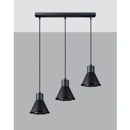 Sollux Lighting Lampa wisząca TAZILA 3 SL.0990 czarna