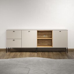 Szafka RTV kaszmir / dąb mat 200 cm