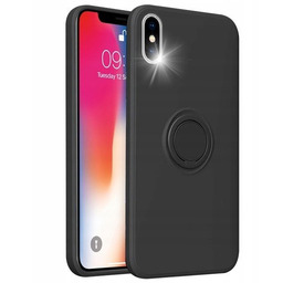 Etui Silicon Ring do Iphone X/XS czarny