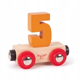 POMARAŃCZOWY MAGNETYCZNY WAGON WAGONIK CYFERKOWY POCIĄG WAGON