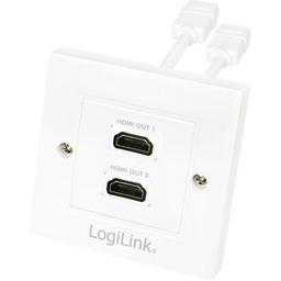 Gniazdo natynkowe 2x HDMI AH0015 LogiLink białe