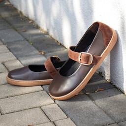 Skórzane baleriny barefoot - TYMOTEO 2171 CZEKOLADOWE