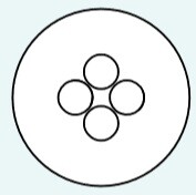 DES-PDM M32/4-2G Okrągły przepust kablowy, wielootworowy, 4 otwory,