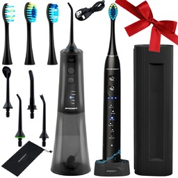 Elektryczna Szczoteczka Soniczna Irygator Dentystyczny Etui 8 Końcówek