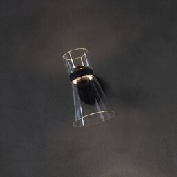 FLOS Kinkiet Nocturne Cone, możliwość ściemniania, czarny, salon