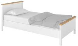 Łóżko z materacem STORY SO-08 Biały, dąb nash