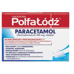 Paracetamol Polfa-Łódź 500mg, 50 tabletek