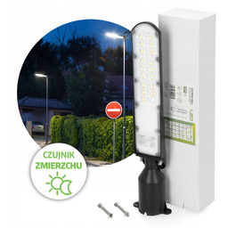 Uliczna lampa Led 100W czujnik zmierzchu 4000K IP65