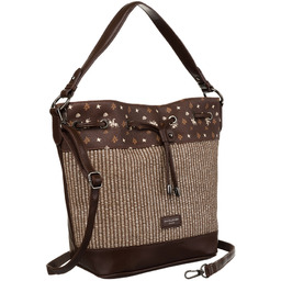 Stylowa torebka worek z ozdobnym panelem - David