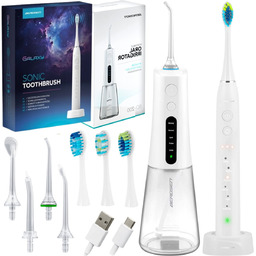 Elektryczna Szczoteczka Soniczna Irygator Dentystyczny Etui 8 Końcówek