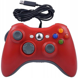 Kontroler Pad Przewodowy Do Xbox 360 Pc Czerwony