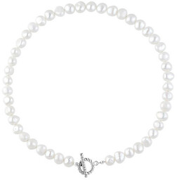 Elegancki naszyjnik z pereł hodowanych z ozdobnym zapięciem