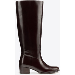 Damskie oficerki ze skóry naturalnej na słupku brązowe