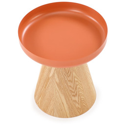 Stolik kawowy okrągły cynamonowy / naturalny mat 40