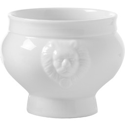 Miska na zupę LIONHEAD biała porcelana 1L -