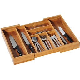 KESPER Wkład na sztućce regulowany, 35-58 cm, bambusowy