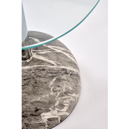 Stolik kawowy transparentny / szary 40 cm Ariana
