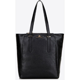 Damska shopperka ze skóry naturalnej o fakturze groszkowej