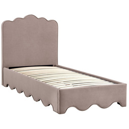 Łóżko jednoosobowe beżowe 90 x 200 cm Orso