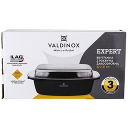 Brytfanna 32 x 21 cm prostokątna z pokrywą