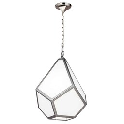 Feiss Salonowa lampa wisząca FE-DIAMOND-P-M diament nikiel biały