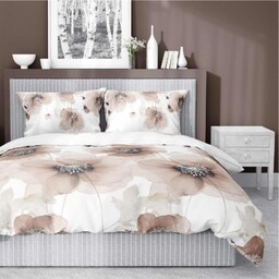 Pościel satynowa 180x200 Home Satin 58 biała beżowa