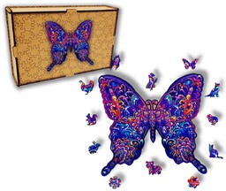 Puzzle Drewniane dla dzieci i dorosłych Motyl Butterfly