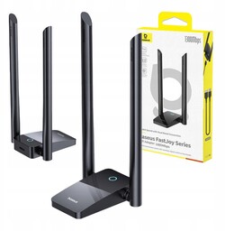 Adapter WiFi Baseus FastJoy 1800Mbps (czarny)