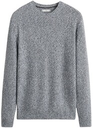Sweter męski Mango bawełna melanż szary-L