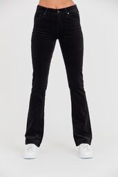7 FOR ALL MANKIND Czarne damskie spodnie welurowe