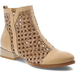 Maciejka Botki damskie, cholewka ze skóry naturalnej licowej