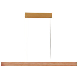 Lampa wisząca metalowa brązowo-biała LED 117cm AZ5106
