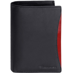 KOCHMANSKI portfel męski skórzany czarny pionowy rfid