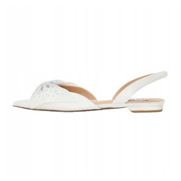 STEVE MADDEN BIAŁE BALERINY WSUWANE Z KOKARDĄ