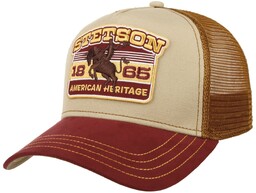 Czapka Trucker Heritage Rodeo by Stetson, beżowo-czerwony, One