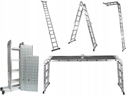 Drabina Aluminiowa 4X4 Przegubowa 4,6M Podest