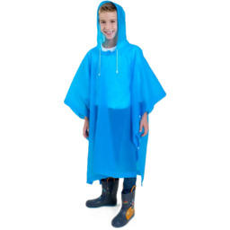 Ponczo Przeciwdeszczowe dziecięce peleryna uniwersalna EVA PEL-3DZ niebieski
