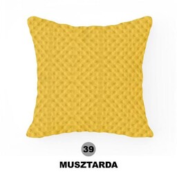 Karo Poszewka dekoracyjna 40x40 Minky musztardowa 39